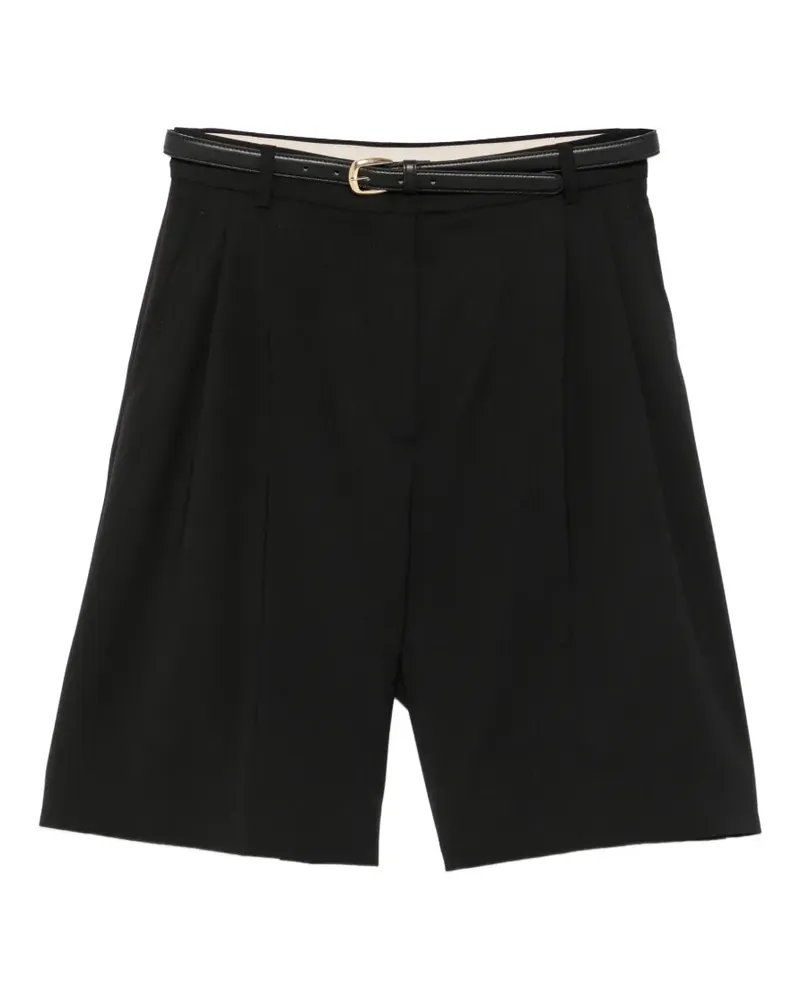 Max Mara Adorno belted pleated shorts - Schwarz Schwarz