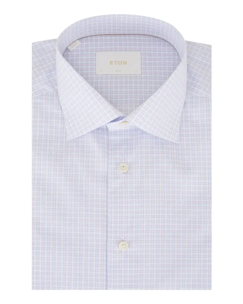 Eton Hemd mit Karomuster - Blau Blau