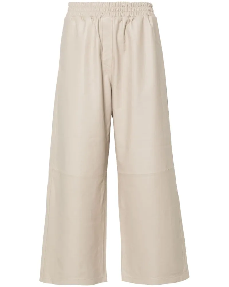 Arma Weite Cropped-Lederhose - Nude Nude