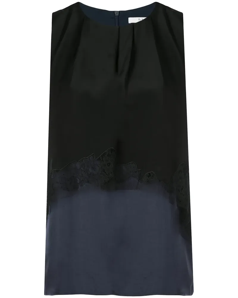 tibi Top im Layering-Look - Blau Blau