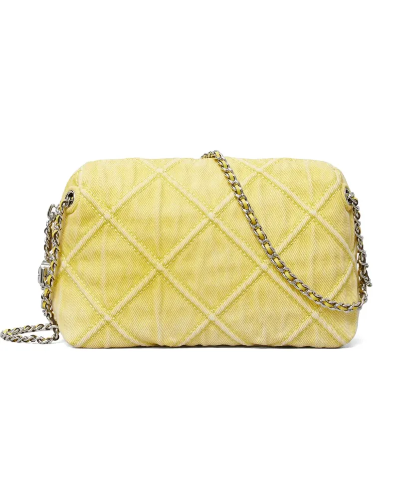 Tory Burch Fleming denim soft crossbody bag - Gelb Gelb