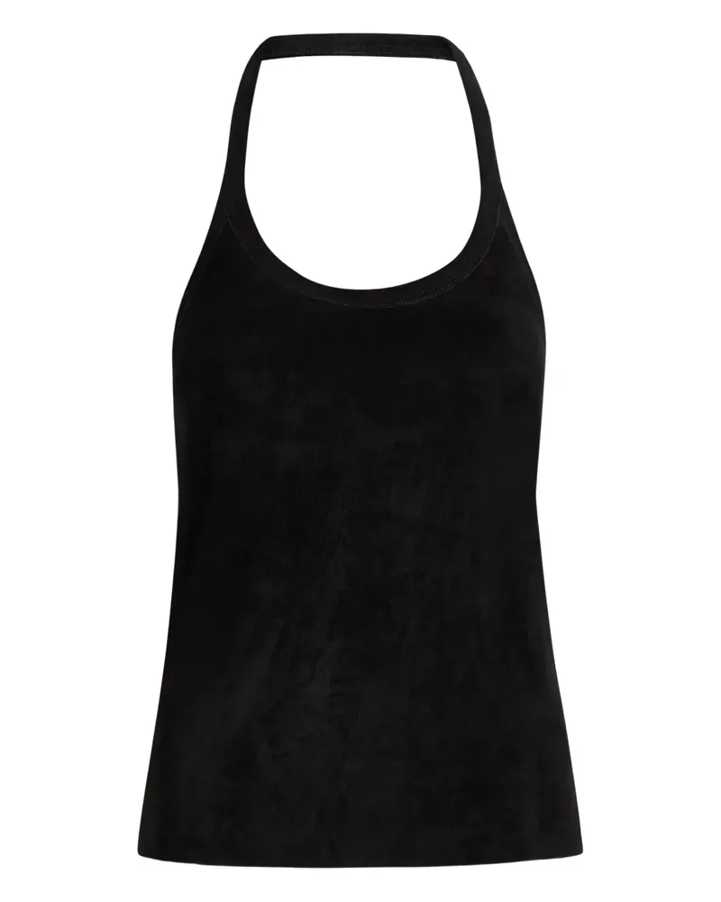 Stouls Cherry halterneck suede top - Schwarz Schwarz