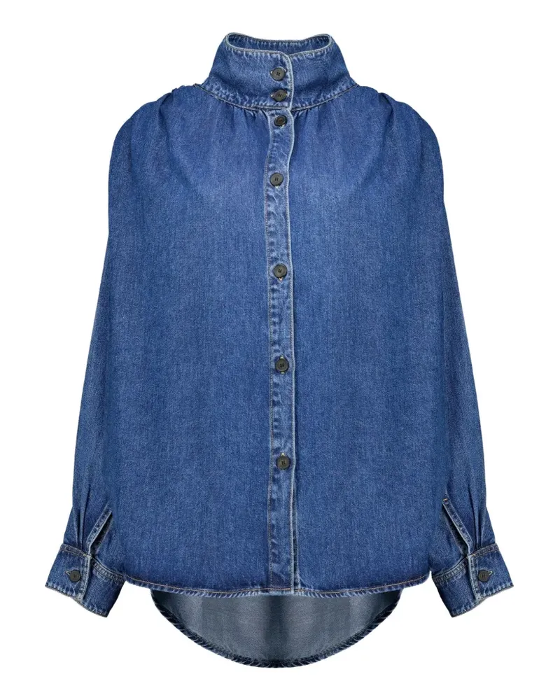 IRO Julie high-neck button-up shirt - Blau Blau