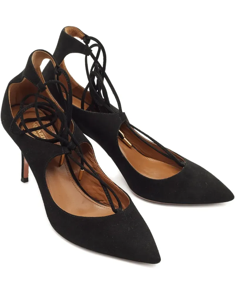Aquazzura 2024 Pumps mit Spitzendetail - Schwarz Schwarz