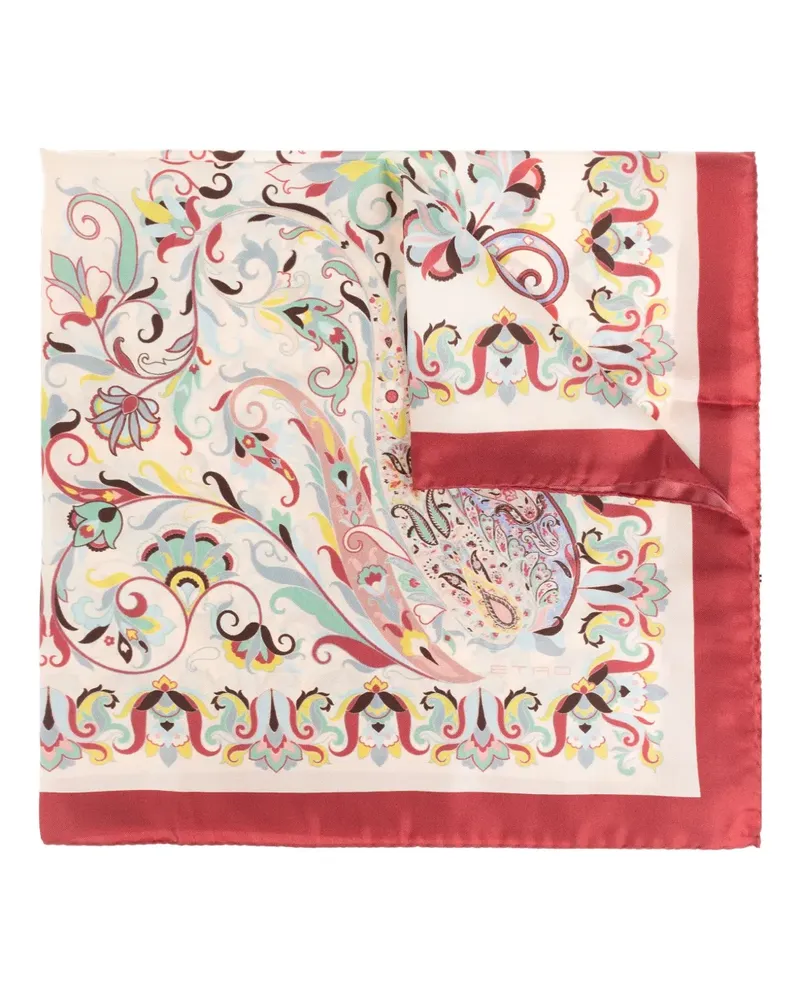 Etro Schal aus Seide mit Paisley-Print - Nude Nude