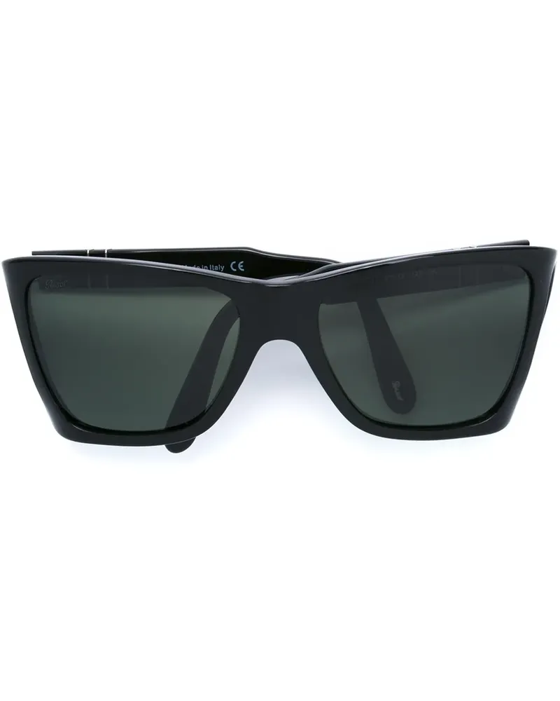 Persol Sonnenbrille mit eckigem Gestell - Schwarz Schwarz