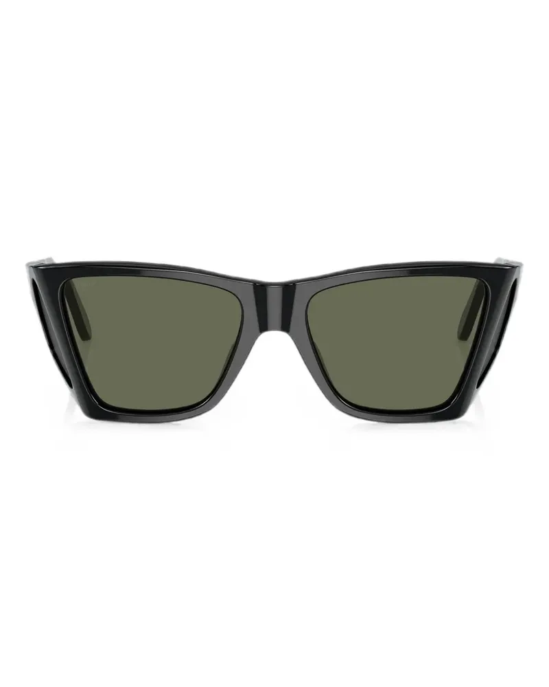 Persol Sonnenbrille mit eckigem Gestell - Schwarz Schwarz