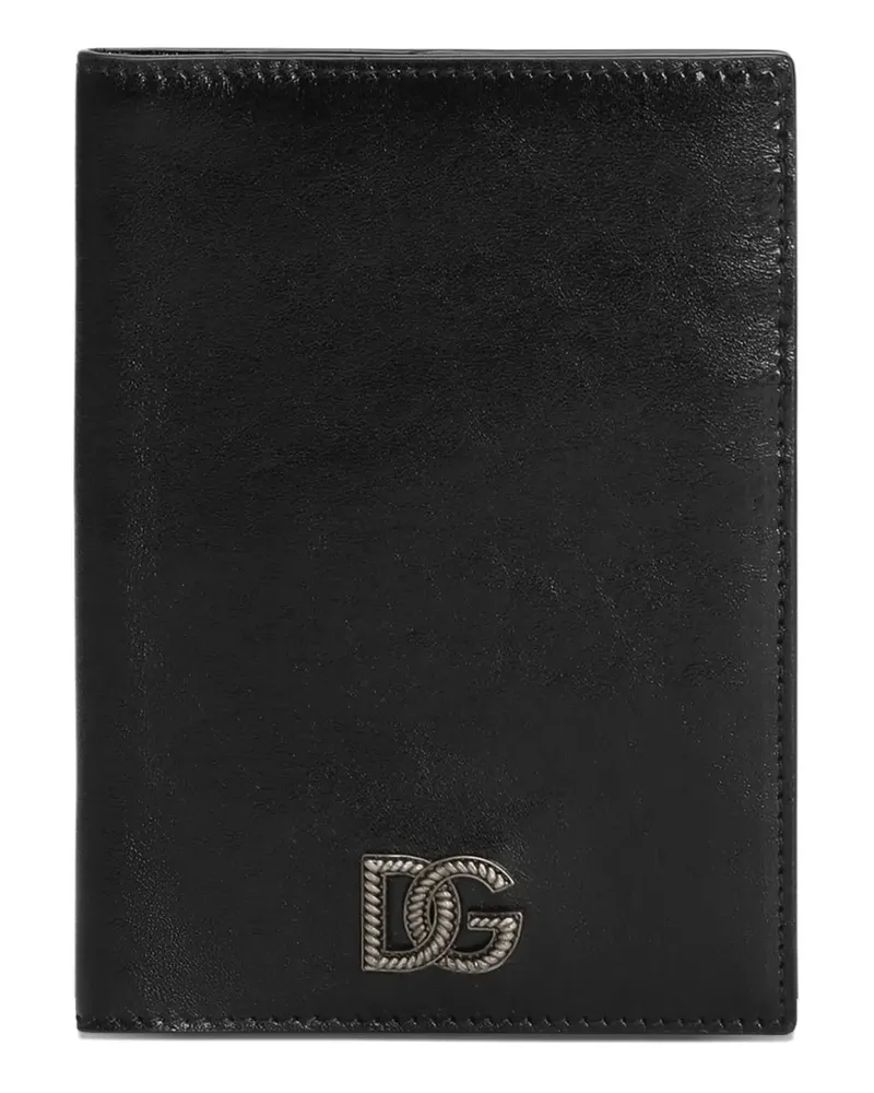 Dolce & Gabbana Reisepassetui mit Logo-Applikation - Schwarz Schwarz