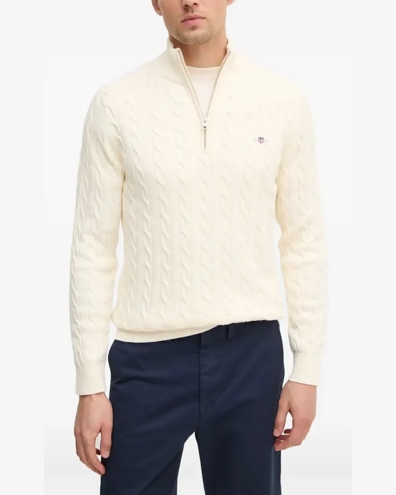 Gant Pullover mit Zopfmuster - Nude Nude