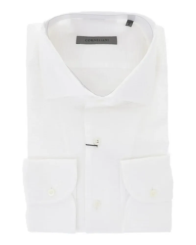 Corneliani spread-collar cotton shirt - Weiß Weiß