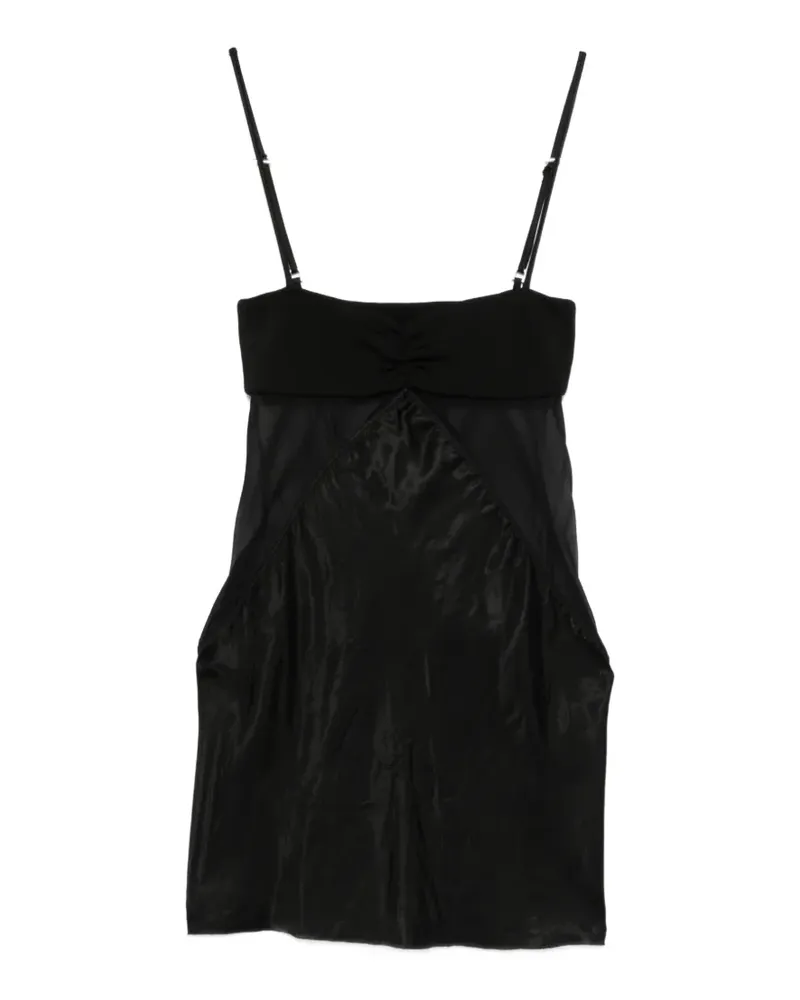 Rick Owens ruched strap top - Schwarz Schwarz