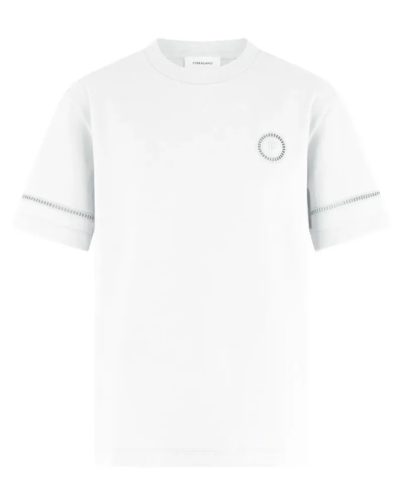 Ferragamo Ajour Sticker T-Shirt - Weiß Weiß