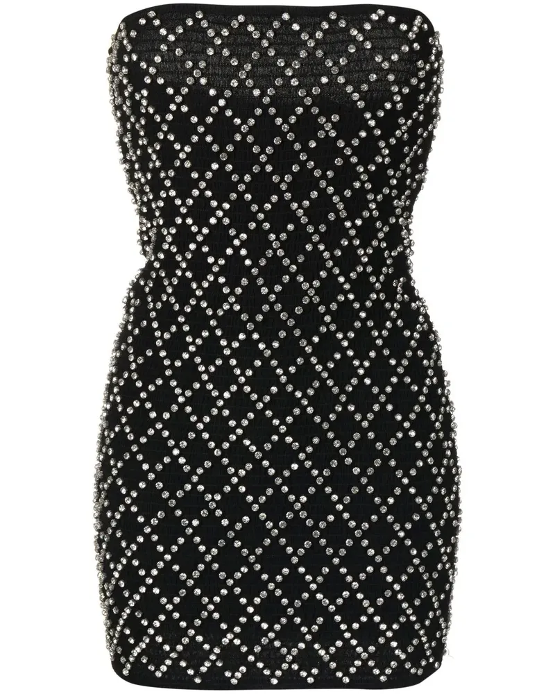 Retrofête Felicity Minikleid mit Kristallen - Schwarz Schwarz