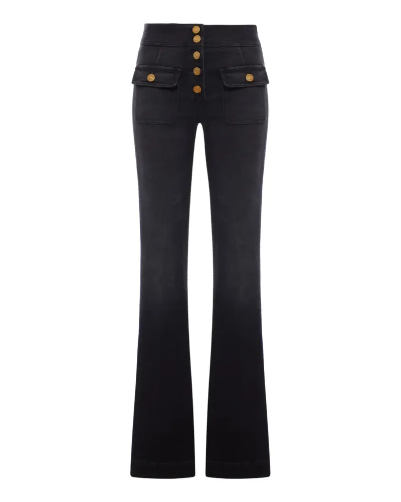 Seafarer button pocket denim trousers - Schwarz Schwarz