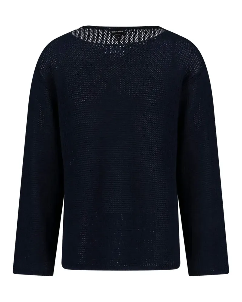 Giorgio Armani Langärmeliger Pullover - Blau Blau