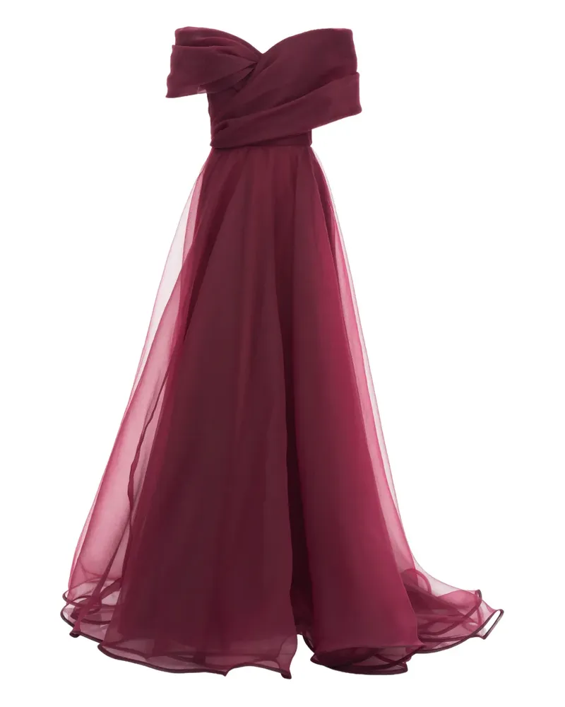 Ana Radu Schulterfreies Abendkleid - Rot Rot