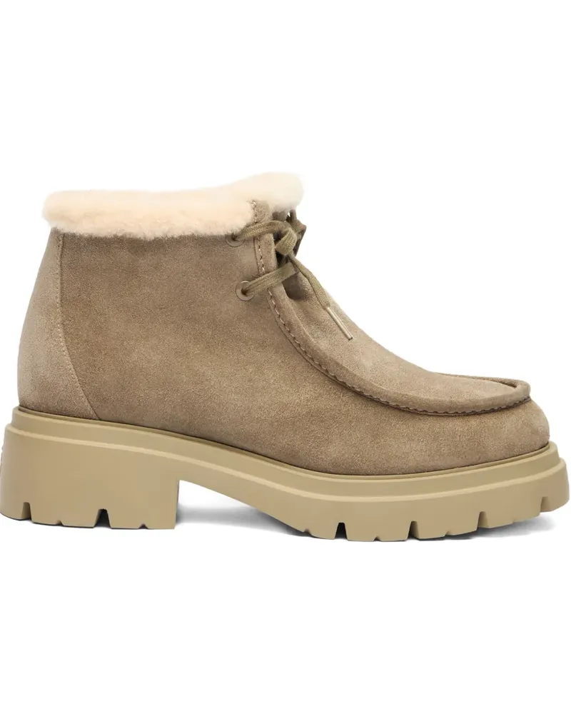 Stuart Weitzman Hudson shearling boots - Nude Nude