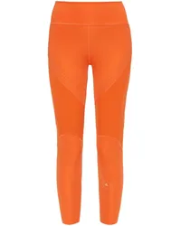 adidas High-Waist-Leggings mit Logo-Print Orange