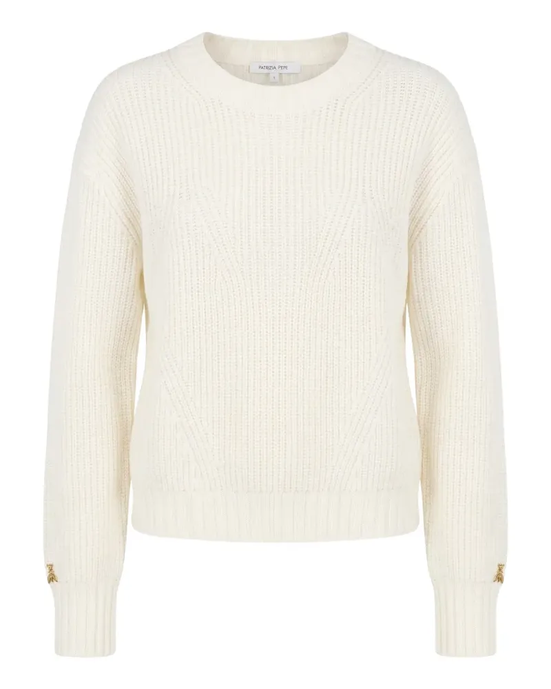 Patrizia Pepe Gerippter Strickpullover - Nude Nude