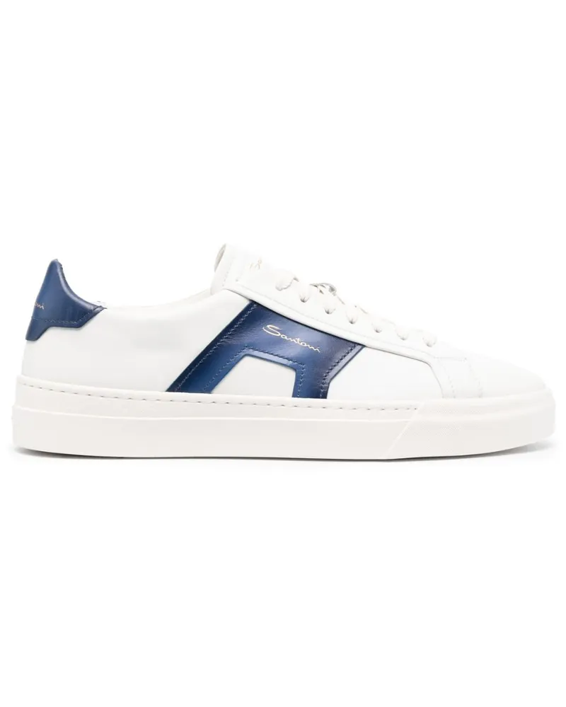Santoni Double Buckle Sneakers - Weiß Weiß