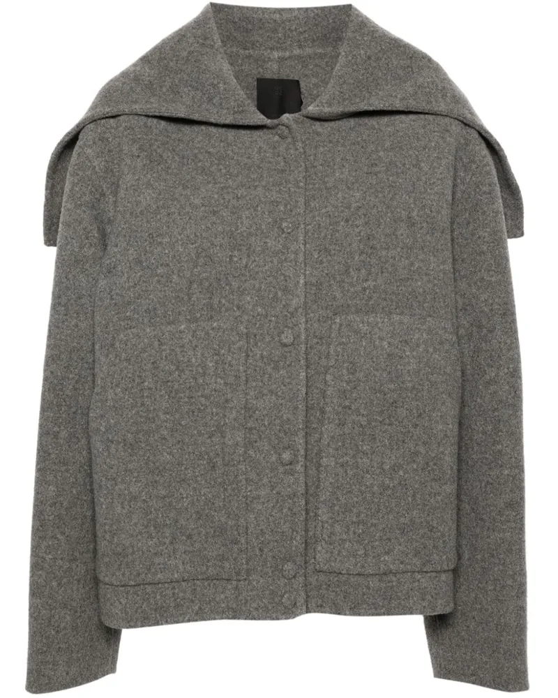 Givenchy Kapuzenjacke aus Filz Grau