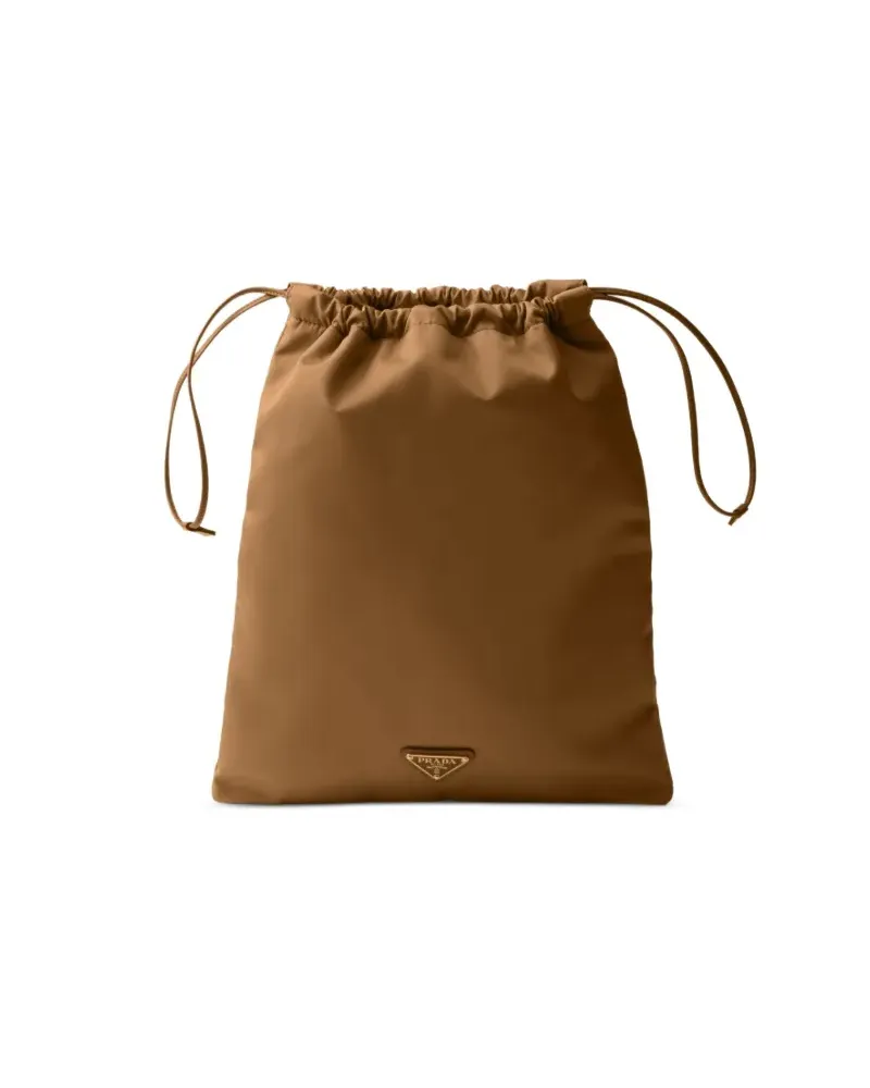 Prada Clutch mit Kordelzug - Braun Braun