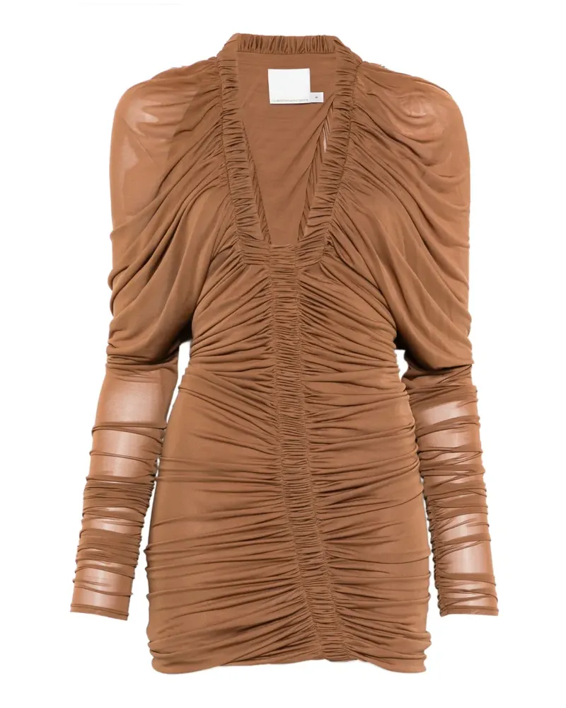 Christopher Esber Orion LS long-sleeve mini dress - Braun Braun