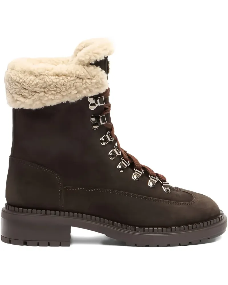Casadei Schnürstiefel mit Shearling - Braun Braun