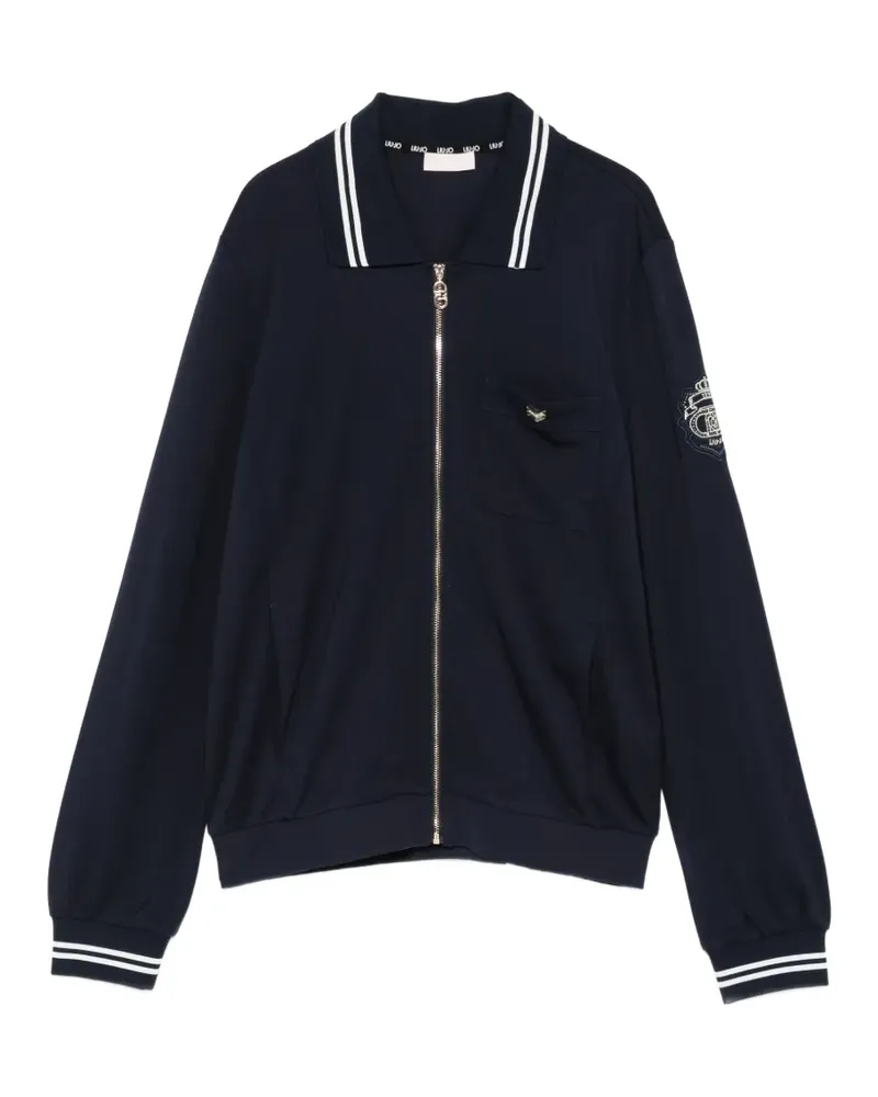 Liu Jo Sweatshirtjacke mit Logo - Blau Blau