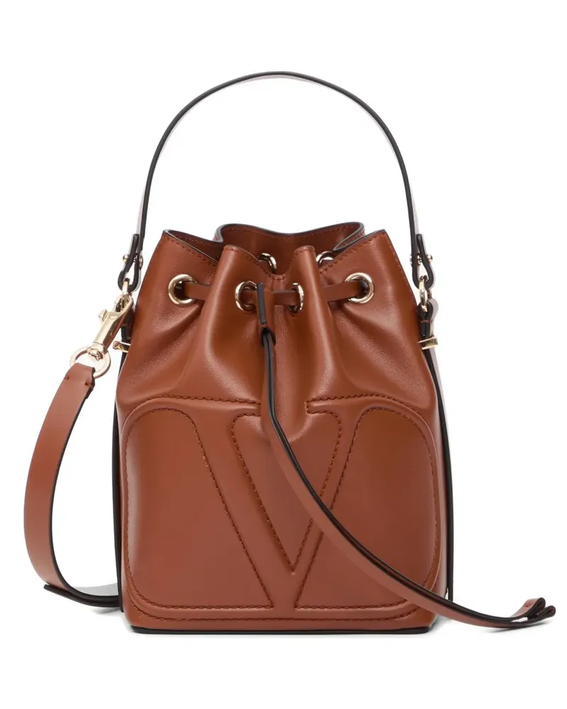 Valentino Garavani Walk Beuteltasche mit VLogo - Braun Braun
