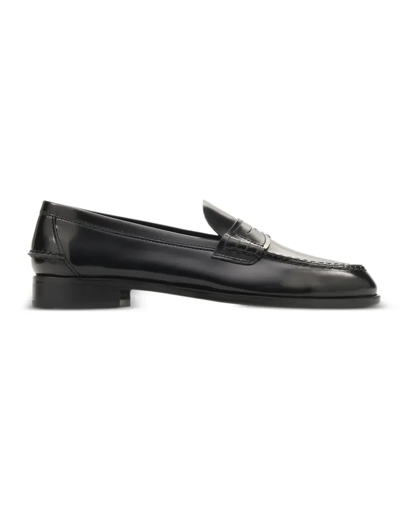 Lottusse Liberty Loafer mit Mandelkappe - Schwarz Schwarz