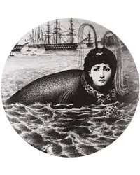 Fornasetti Tema e Variazioni N.195 Wandteller Weiß