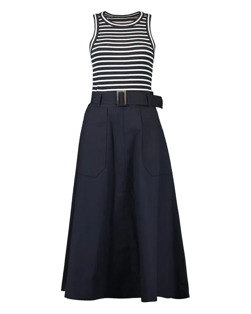 Veronica Beard Jordyn striped midi dress - Blau Blau