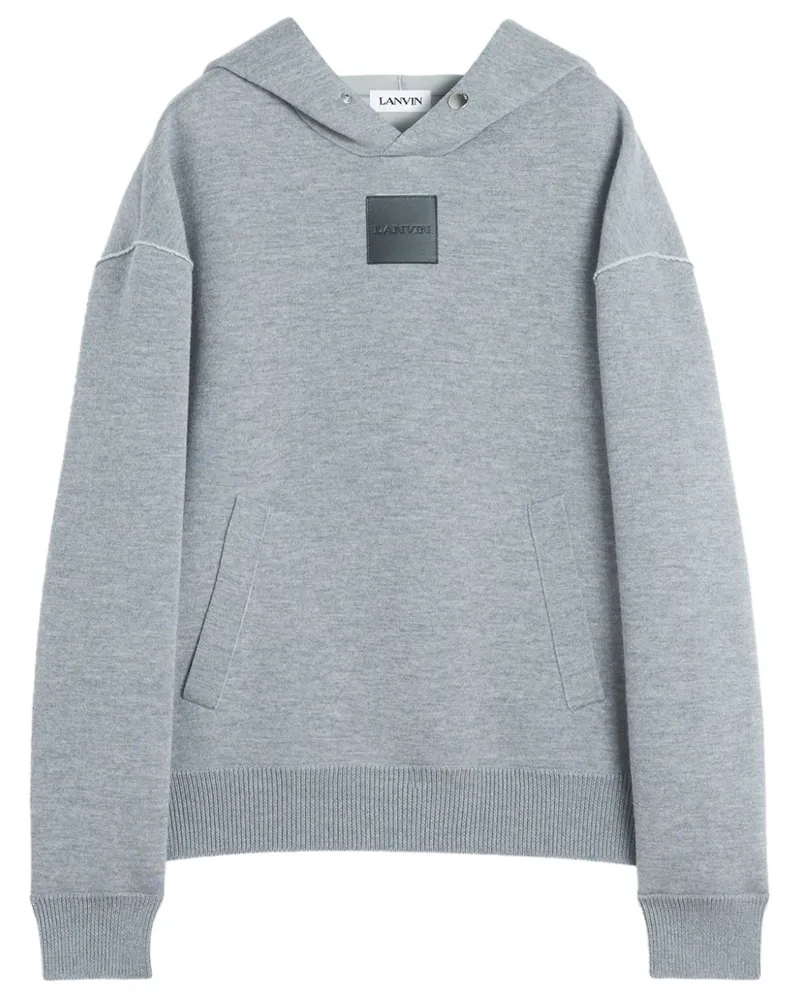 Lanvin Hoodie mit Logo-Patch - Grau Grau