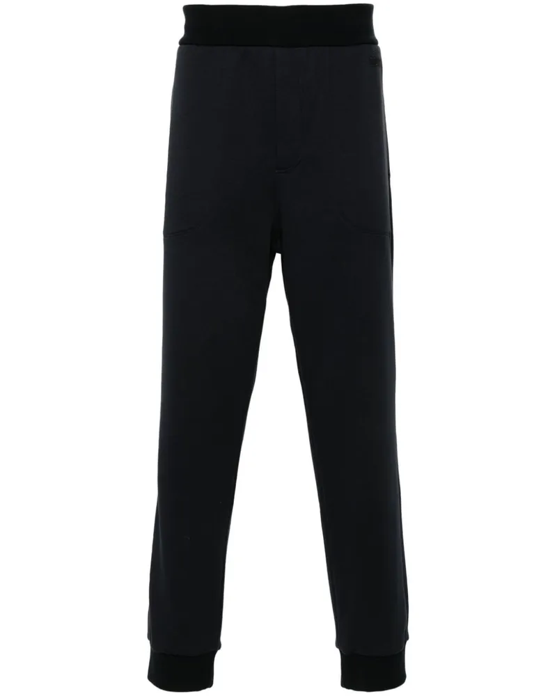 Ermenegildo Zegna Jogginghose mit Logo-Stickerei - Blau Blau