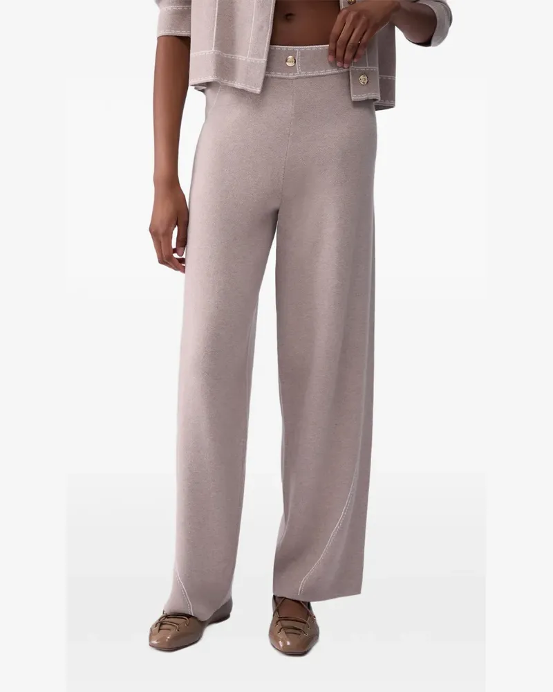 Liu Jo trousers with contrast stitching - Nude Nude