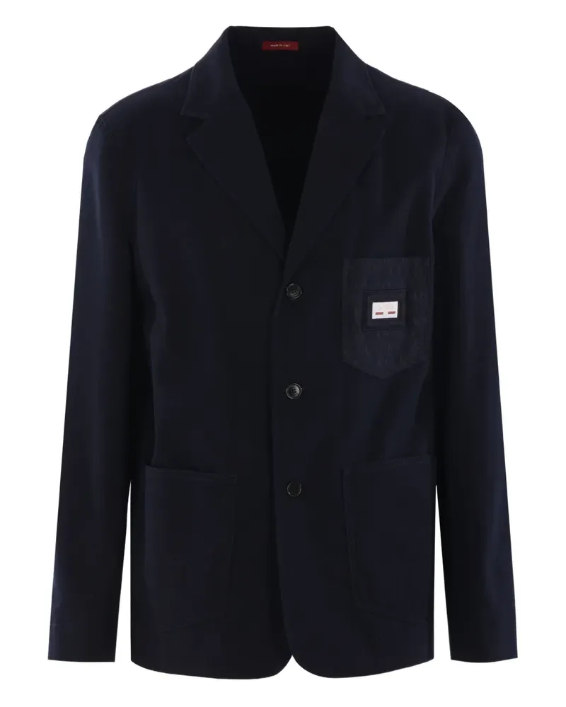 Gucci Sakko mit Logo-Schild - Blau Blau