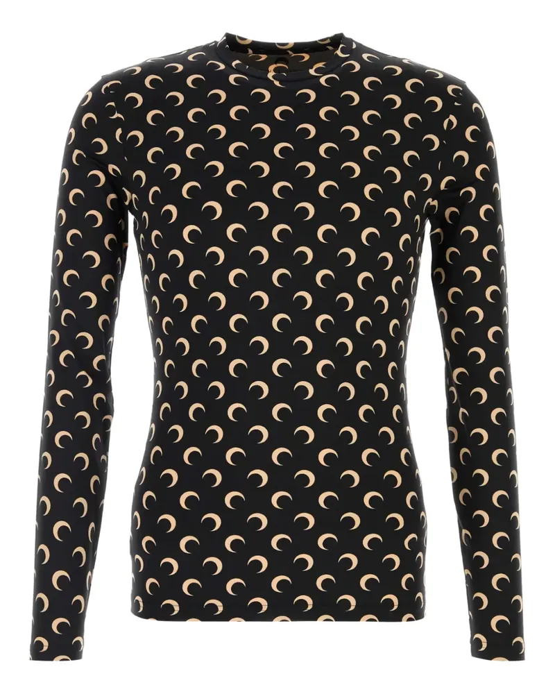 Marine Serre T-Shirt mit Print - Schwarz Schwarz