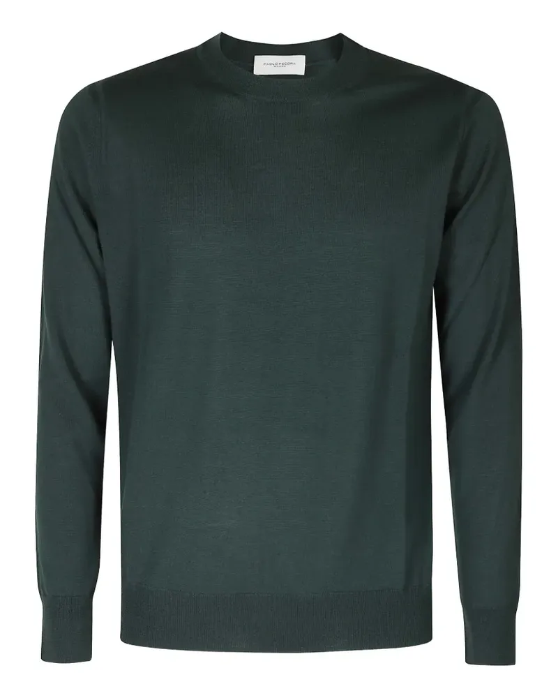 Paolo Pecora Milano Pullover mit rundem Ausschnitt - Grün Grün