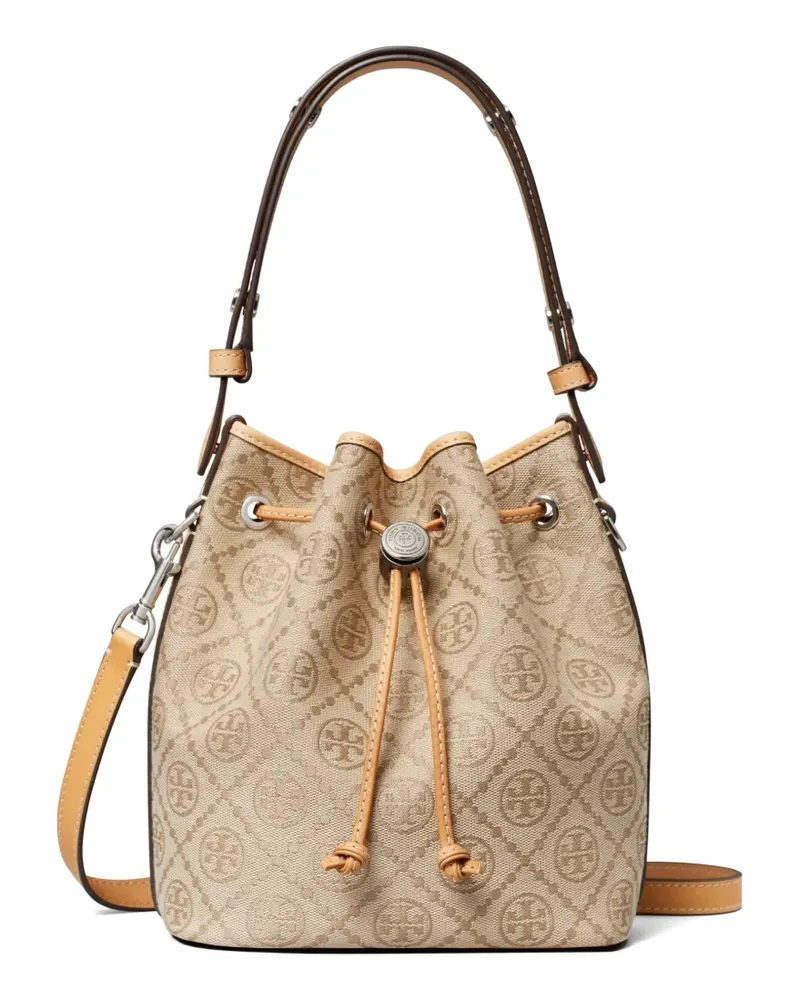 Tory Burch Beuteltasche mit T-Monogramm - Nude Nude