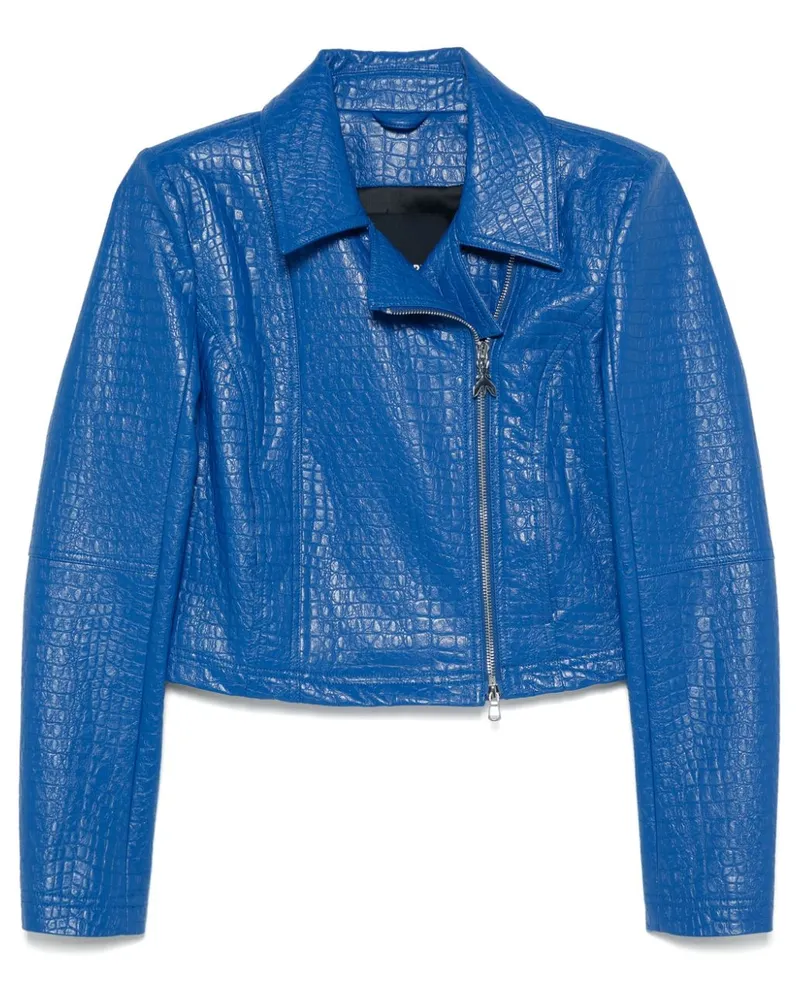 Patrizia Pepe Bikerjacke mit Prägung - Blau Blau