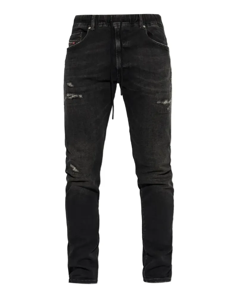 Diesel E-Krooley Jogg Jeans im Distressed-Look - Schwarz Schwarz