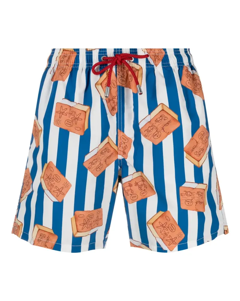 MC2 Saint Barth Gustavia Badeshorts mit Cucciolone-Print - Blau Blau