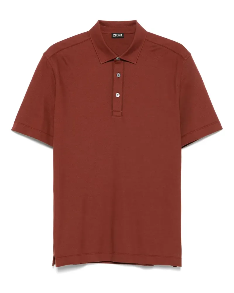 Ermenegildo Zegna Kurzärmeliges Poloshirt - Braun Braun