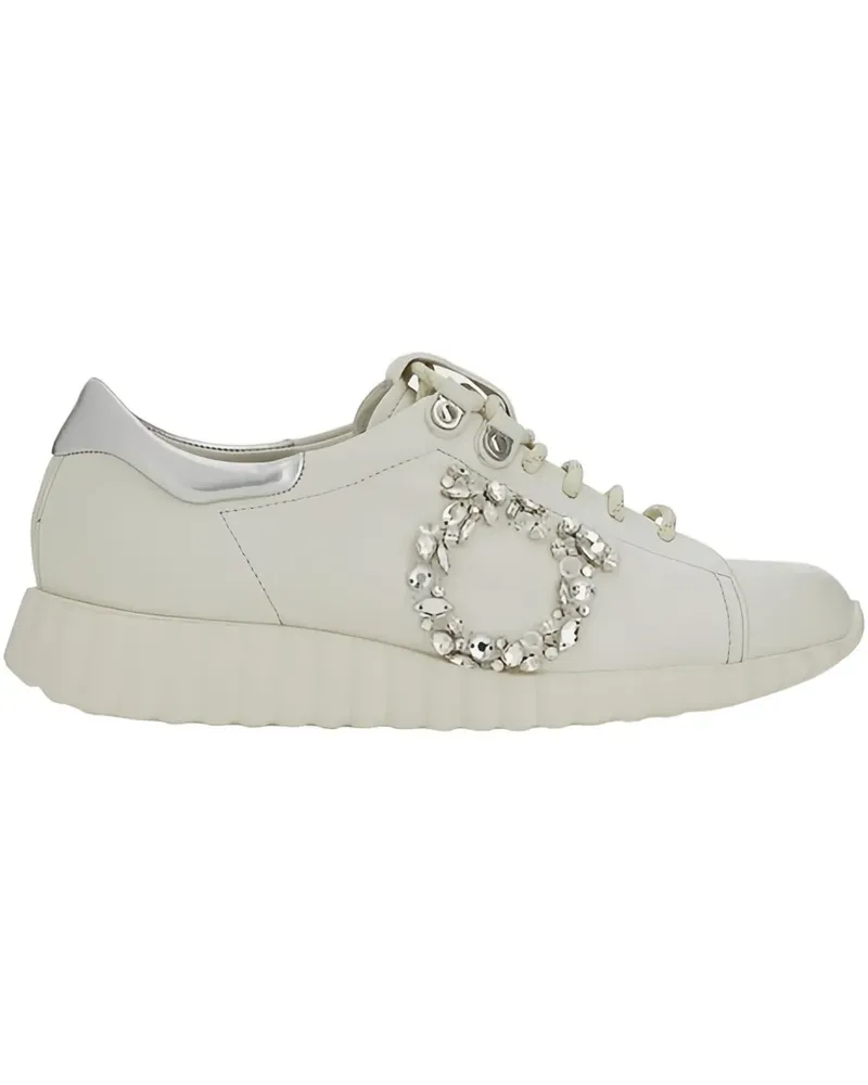 Ferragamo Gancini-motif sneakers - Nude Nude
