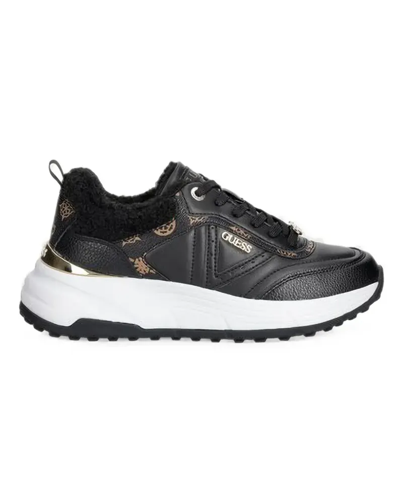 Guess Facter shearling-trim sneakers - Schwarz Schwarz