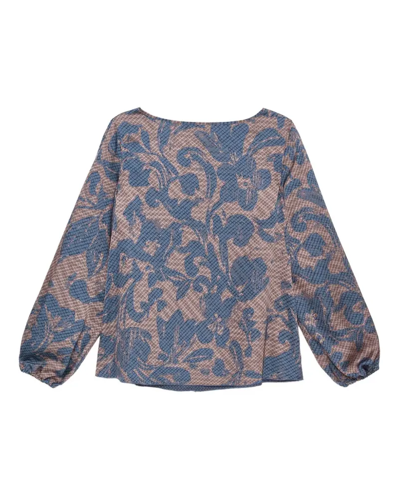 Maliparmi Sweet Foliage reversible blouse - Blau Blau