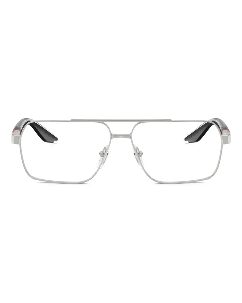Prada Brille mit eckigem Gestell - Silber Silber