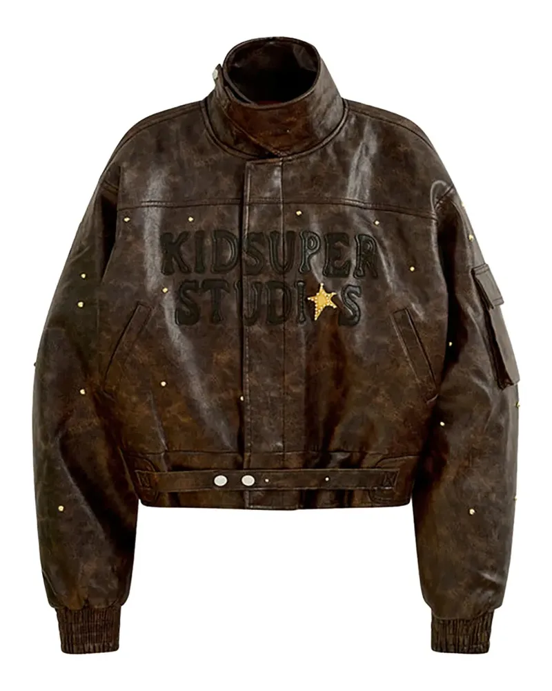 KidSuper Jacke mit grafischem Print - Braun Braun