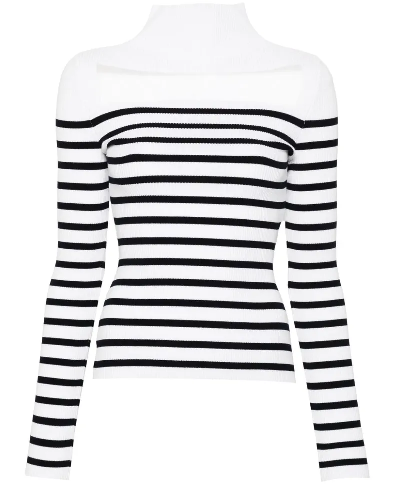 Jean Paul Gaultier Gestreifter Marinière Pullover - Weiß Weiß